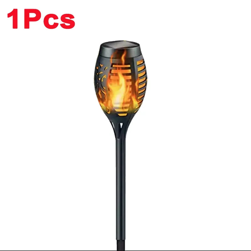 1/2/4/6/8/10Pcs Solar Flame Torch Lights Flickering Light Waterproof Garden Decoration Outdoor Lawn Path Yard Patio Floor – 1Pcs