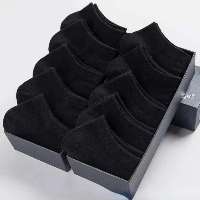 Low Cut Cotton Blend Sports Ankle Socks 10-Pair Pack EU 38-45 – 10 black