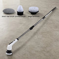 Cordless Electric Spin Scrubber with Extendable Rod and 9 Brush Heads – 3PCS White