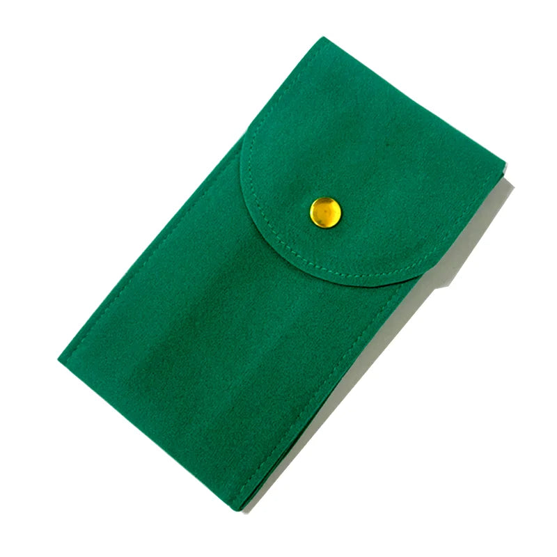 Embers Flannelette Watch Travel Storage Case, 13x7cm – B-Green
