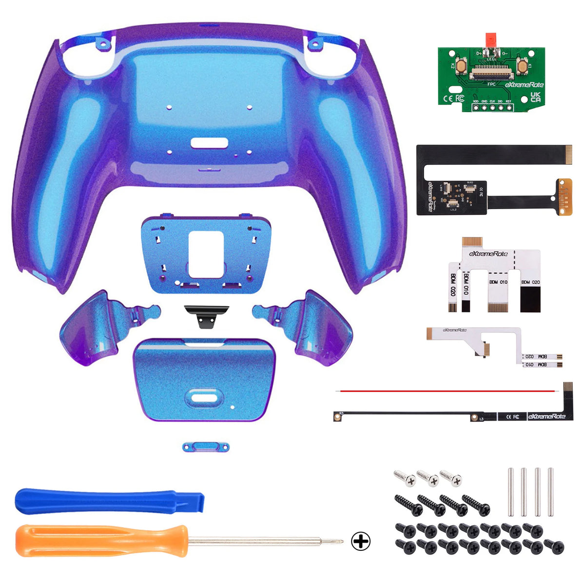 eXtremeRate RISE 2.0 Remap Kit for PS5 Controllers BDM-010 & BDM-020 – Chameleon Purple