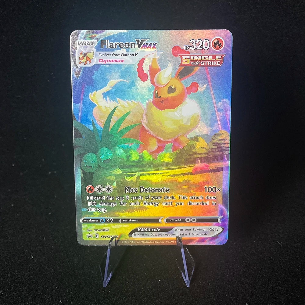 Anime PTCG Holographic Trading Collection Cards - Vaporeon, Gengar, Clefairy – 7