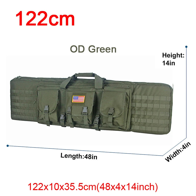 Tactical Double Rifle Case Backpack, 81–122 cm – 122cm OD Green
