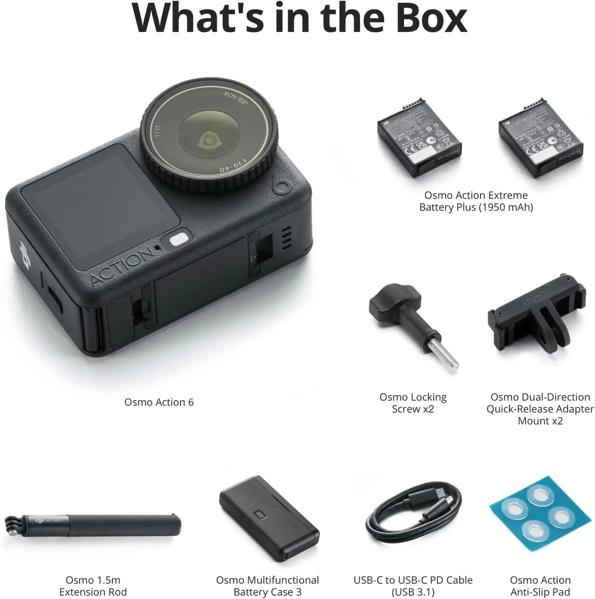 DJI Osmo Action 6 8K Camera with 1/1.1" Sensor and 4hr Battery – Enhanced Combo