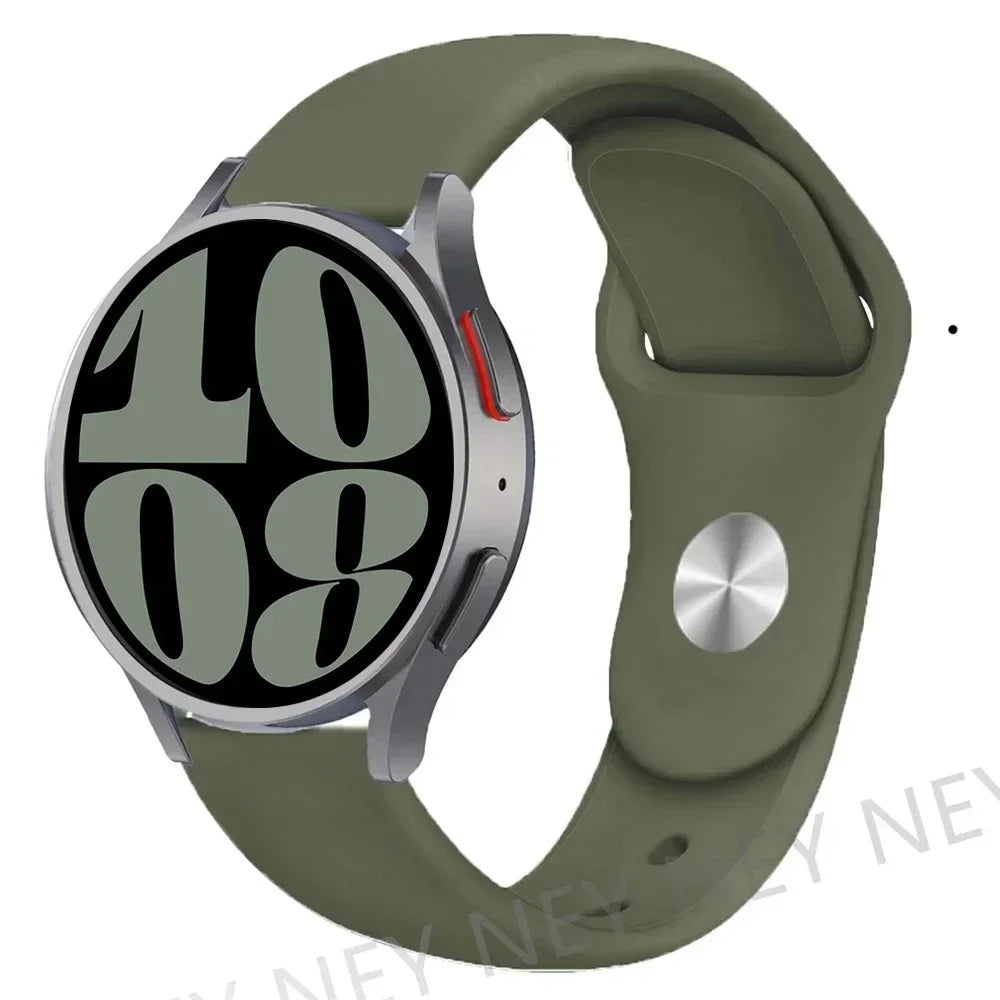 Silicone Sport Band for Samsung, Huawei, Amazfit & Garmin Smartwatches – Olive-22