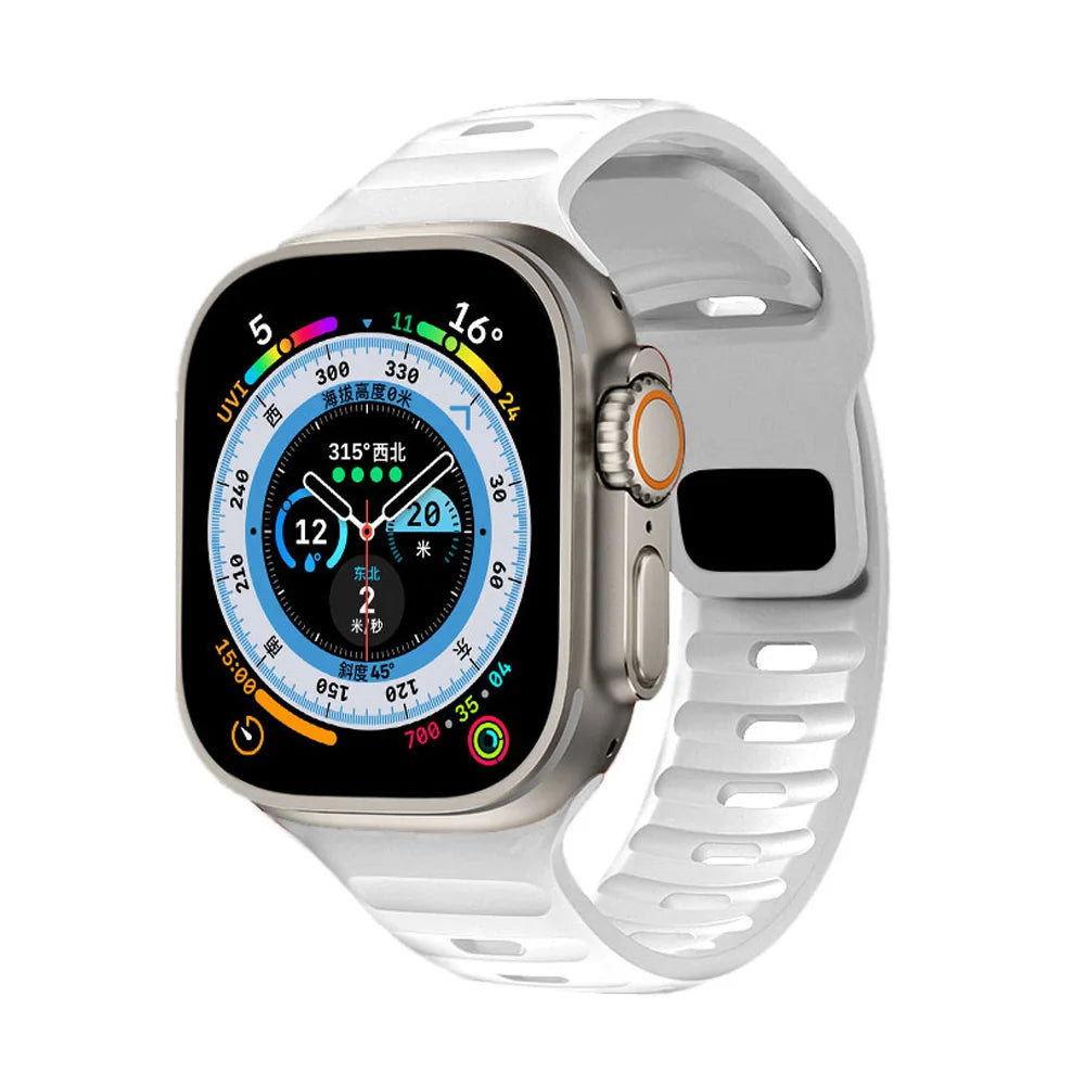 Silicone Sport Band for Apple Watch 49mm–40mm – White