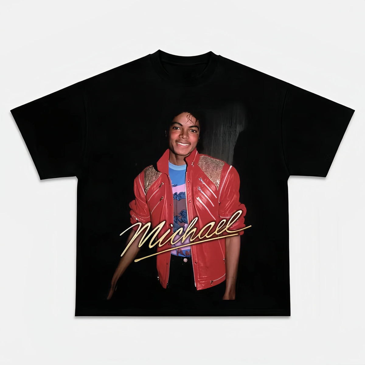 Michael Jackson Rapper-Themed Cotton Unisex Graphic T-Shirt – Black
