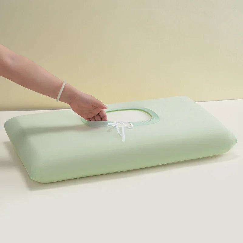 Ice Silk Cooling Pillowcase, Breathable Bedding Cover for Hot Sleepers – Green