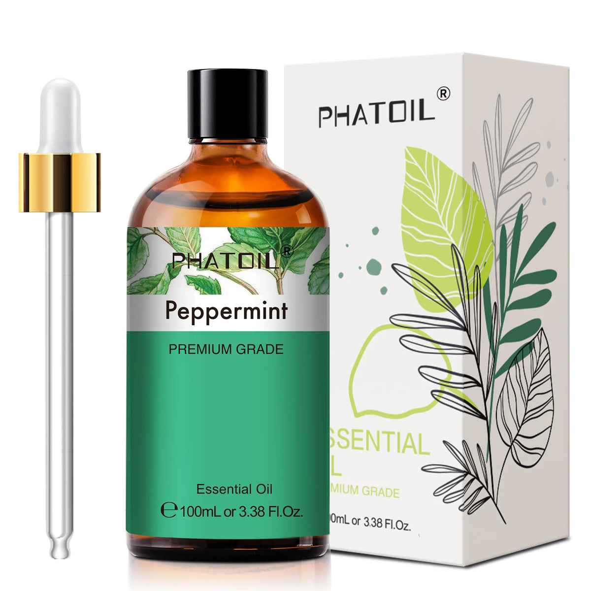 Phatoil 100ml Pure Natural Essential Oil for Diffusers and DIY Crafts – Peppermint
