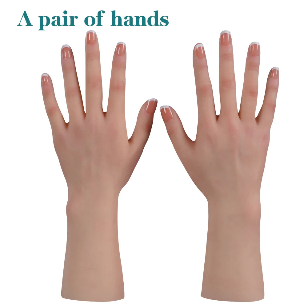 Dokier Realistic Silicone Female Hand and Foot Mannequin Model – A Pair Of Hands