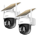 AOSU 3MP Solar Security Camera, 5000mAh Battery, Wireless PTZ CCTV – 2pcs