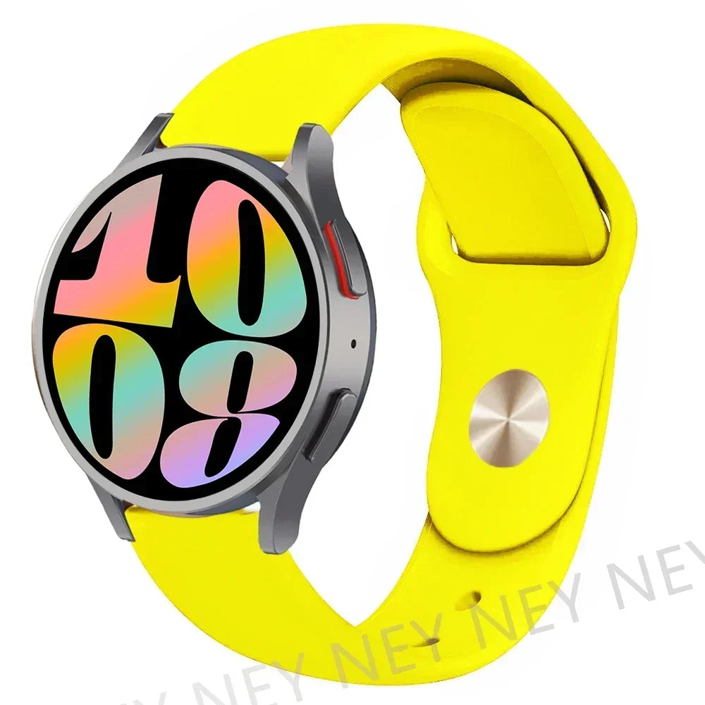 Silicone Sport Band for Samsung, Huawei, Amazfit & Garmin Smartwatches – yellow-17