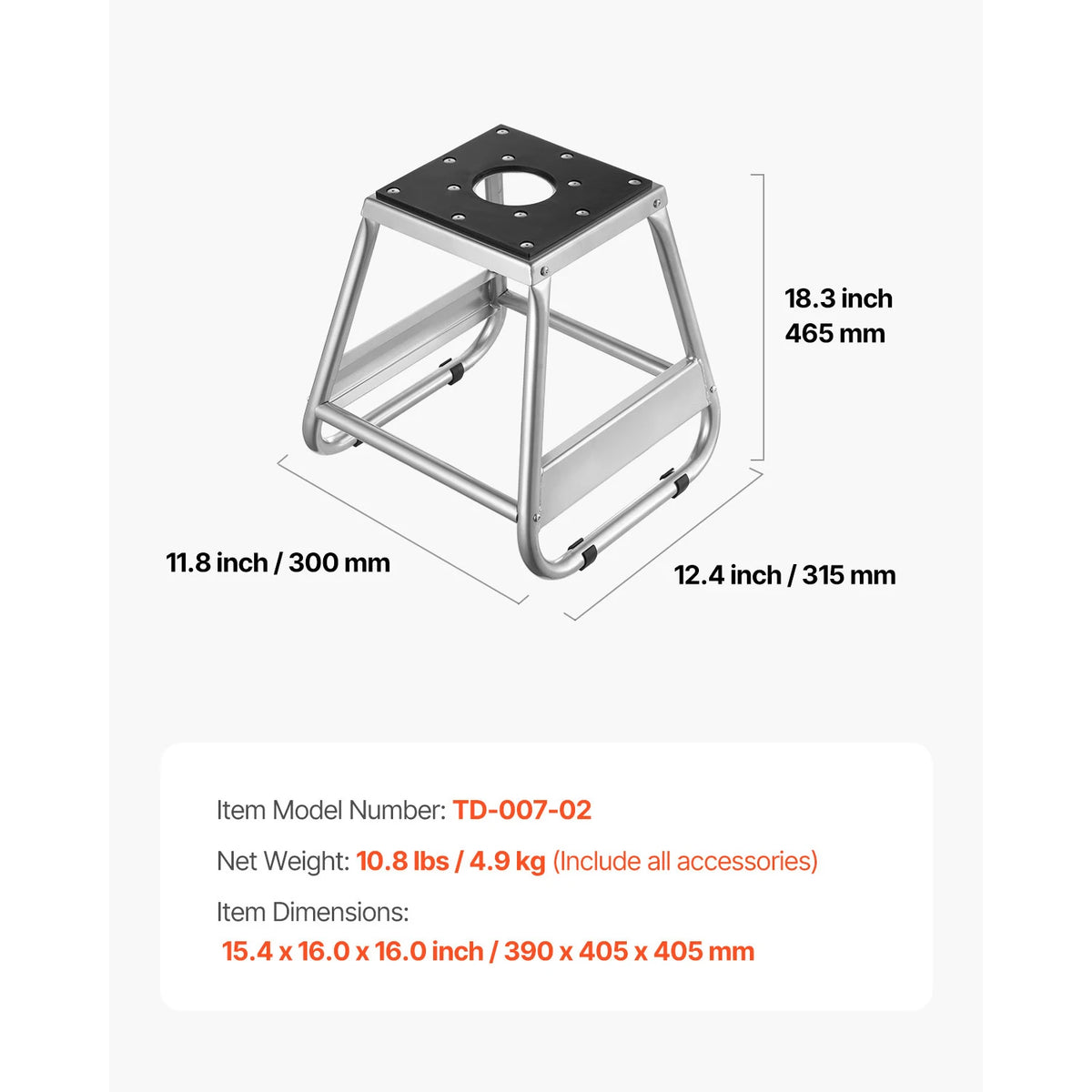 SucceBuy Dirt Bike Stand, 1100 lbs Heavy-Duty Steel Maintenance Lift – 1100 lbs