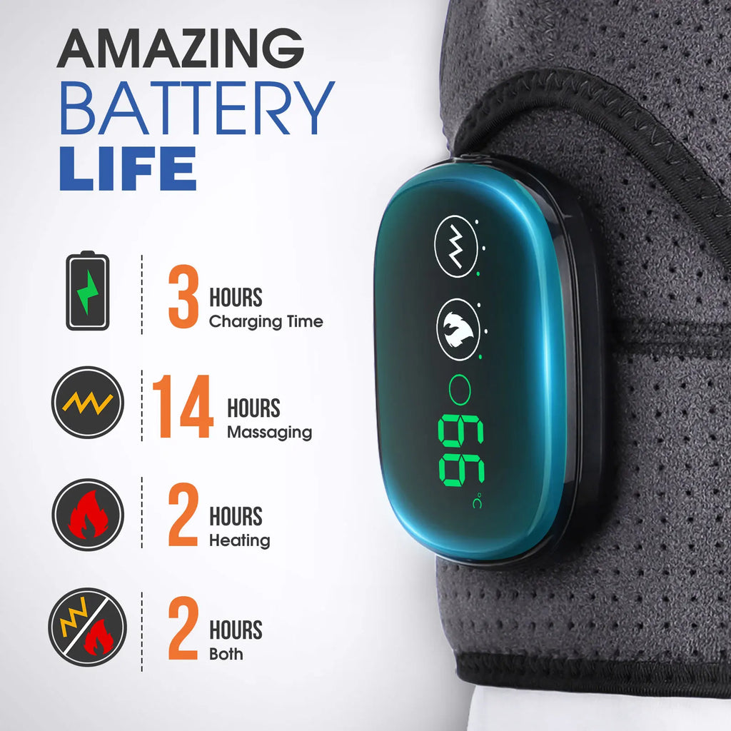 Electric shoulder massager battery life specifications and operation modes