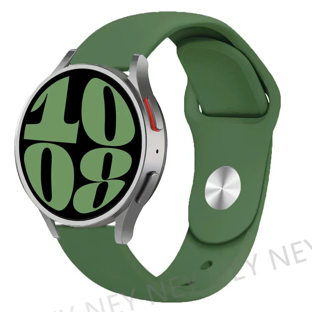 Silicone Sport Band for Samsung, Huawei, Amazfit & Garmin Smartwatches – Army-green-1