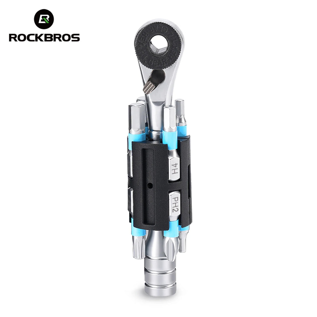 Rockbros Portable Ratchet Wrench Tool Set with 8 S2 Alloy Bits – TG-8601