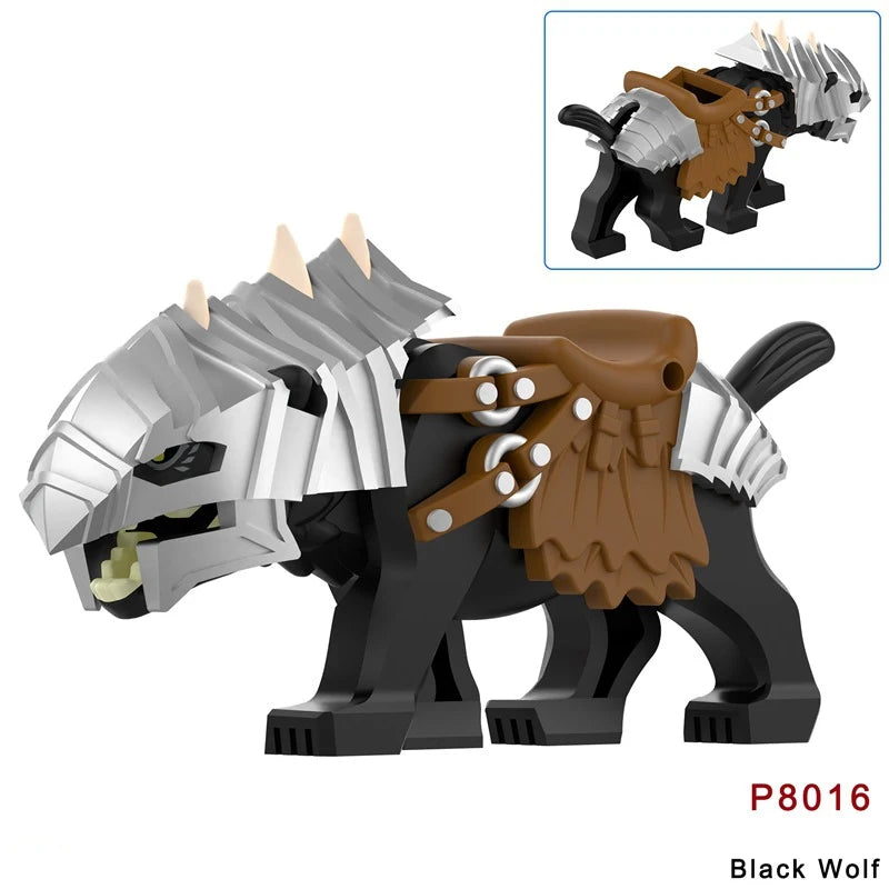 MOC Farm and Zoo Animal Building Blocks, Compatible with Small Bricks – P8016