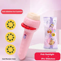Flashlight Projector Torch Toy with 24 Cartoon Images for Kids – 3Pcs Slideshow Pink