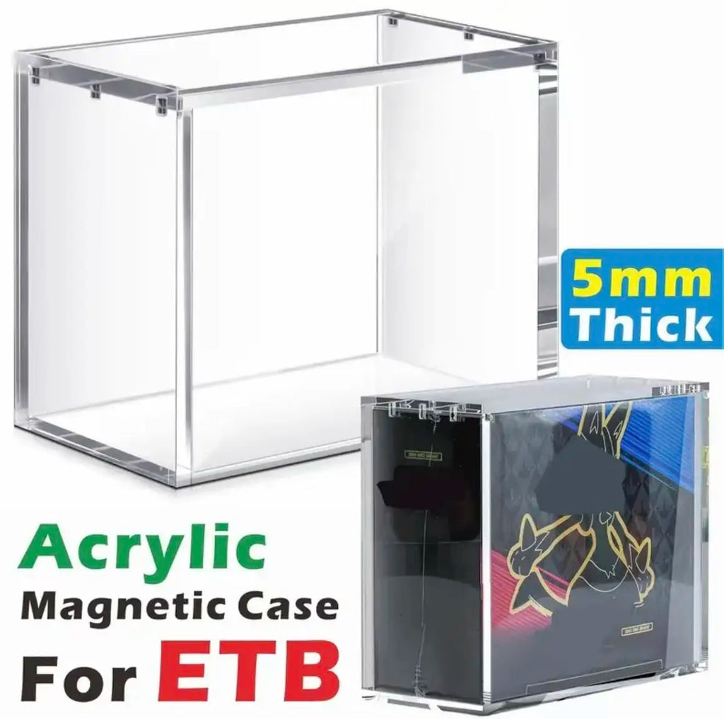Clear acrylic magnetic display case for Elite Trainer Box collection