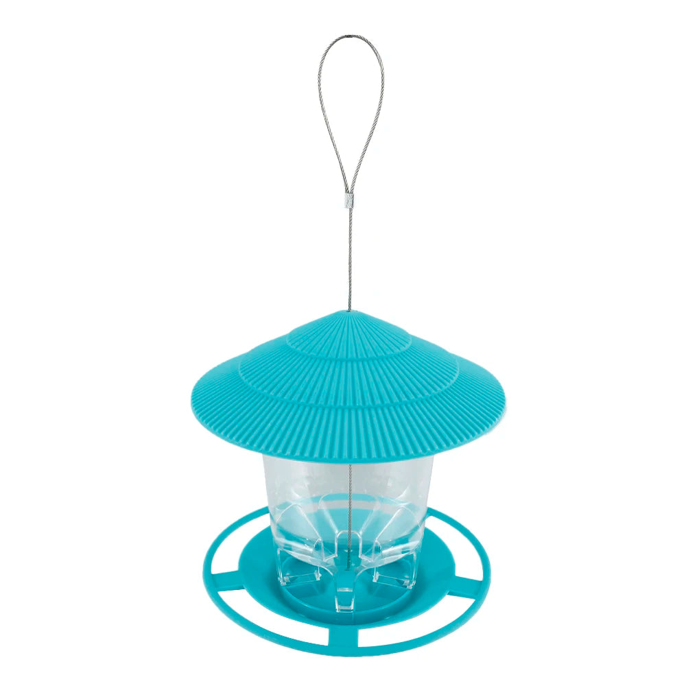 Hanging Gazebo Bird Feeder, 2.6 lb Seed Capacity – Green