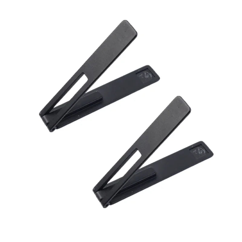 Magnetic Foldable Metal Phone Holder - Ultra-Thin Adhesive Kickstand – 2Pcs Black