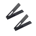 Magnetic Foldable Metal Phone Holder - Ultra-Thin Adhesive Kickstand – 2Pcs Black