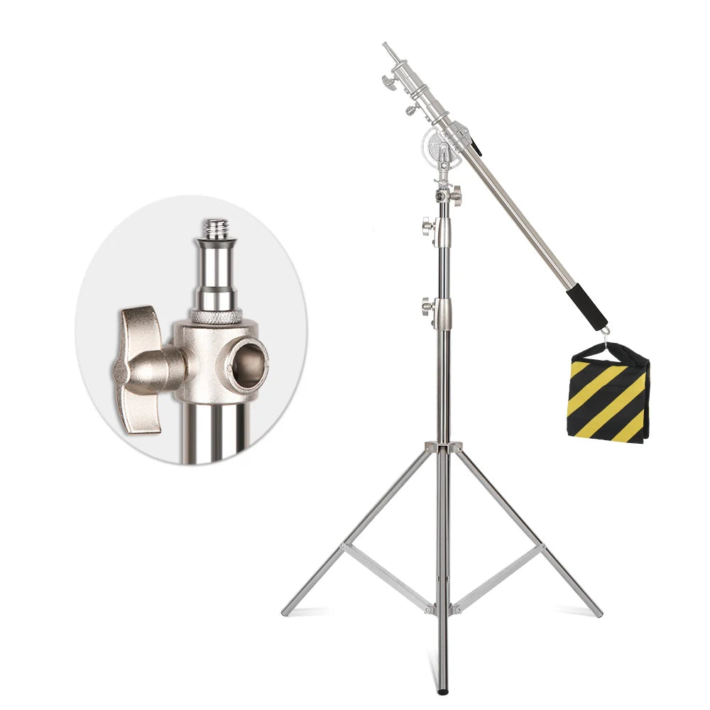 SH 106cm–249cm Stainless Steel Cross Arm Extension Bar for Light Stands – SH-DJ-XBJ-280