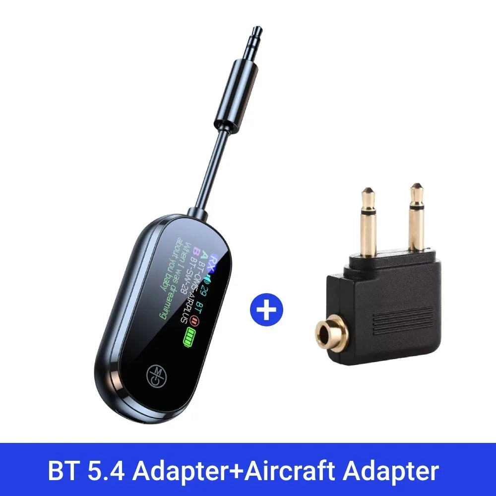 2-in-1 Bluetooth 5.4 Audio Transmitter & Receiver for TV and Airplane – With AP Converter
