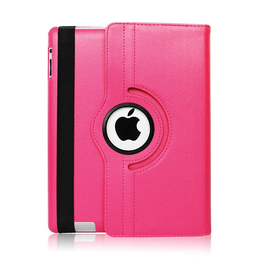 Smart Leather Case for iPad Pro 12.9 ( – ) with 360° Rotation – Rose red
