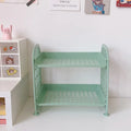 JESJELIU Desktop Stationery Rack Plastic Storage Organizer 21 × 13.7 × 19.8cm – Green