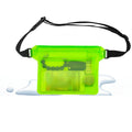 Waterproof Waist and Shoulder Dry Bag - 22 x 14 cm PVC Pouch – Green