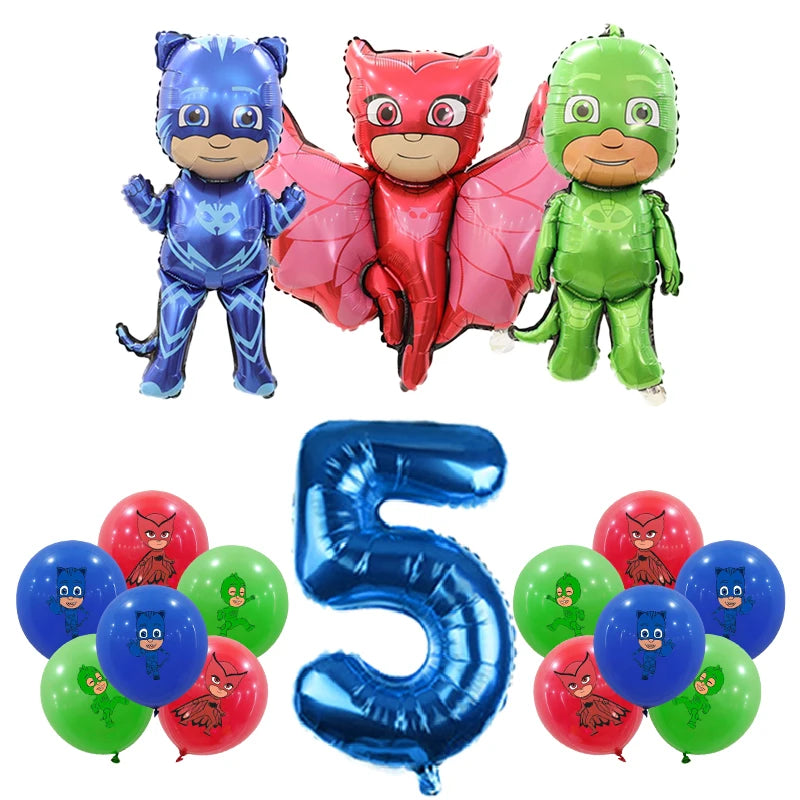 PJ Masks Birthday Party Decoration Balloon and Tableware Set – Balloon Set 5 -16pcs