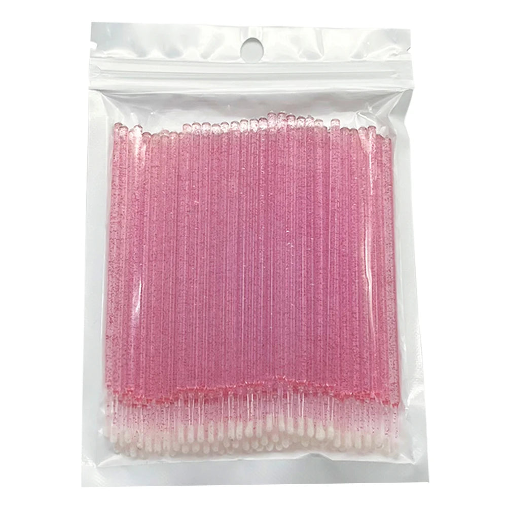 Eyelash Cleaning Micro Brushes, 100 Pieces – Darkpink B