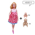 11.5-inch Pregnant Fashion Doll Set with Two Baby Dolls and Accessories – set 3