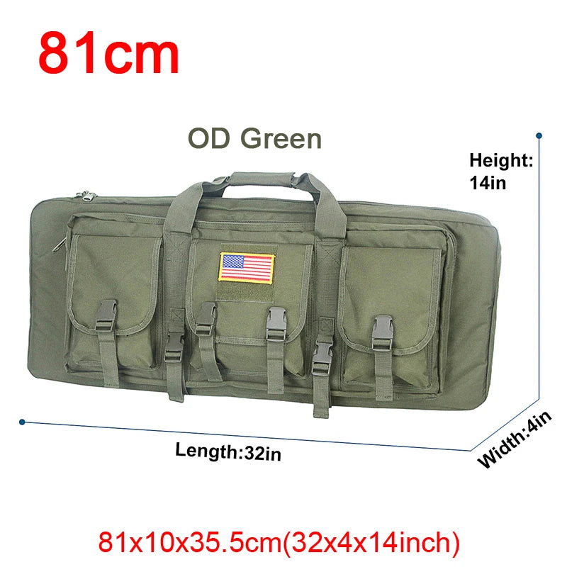 Tactical Double Rifle Case Backpack, 81–122 cm – 81cm OD Green