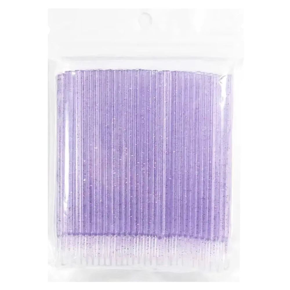 Eyelash Cleaning Micro Brushes, 100 Pieces – Purple B