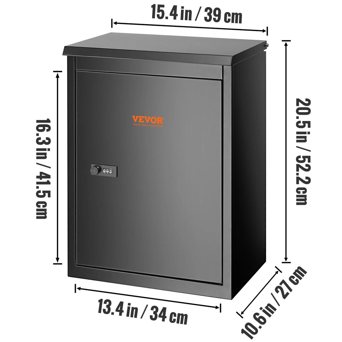 SucceBuy Wall Mounted Anti-Theft Delivery Box, 17.3 x 13.8 x 22.8 in – 21in