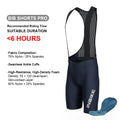 Inbike Men's Cycling Bib Shorts with Sponge Padding and Pockets – Navy Pro