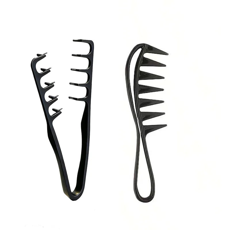 Men's Salon Hair Styling Comb Set, ABS Plastic – 2pcs-B