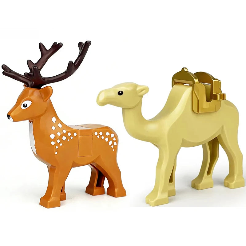 MOC Farm and Zoo Animal Building Blocks, Compatible with Small Bricks – 2PCS (15)