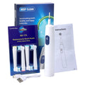 Rechargeable Rotating Electric Toothbrush with 4 Heads and 5 Modes – White