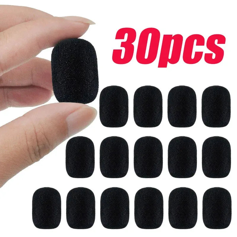 Microphone Windscreen Sponge Cover for Gooseneck Meeting Mics – 30pcs