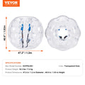4FT Inflatable Bumper Ball, 0.8mm PVC Bubble Soccer Ball for Teens & Adults – transparent 1pcs