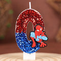 Spider-Man Number Birthday Cake Candle, 7.5 cm Cartoon Topper – 0