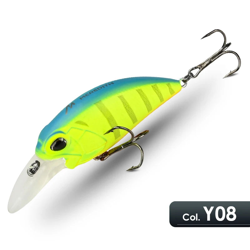 Meredith 65mm Floating Crankbait 14g Deep Diving Hard Lure – Fiishing Lure Y08