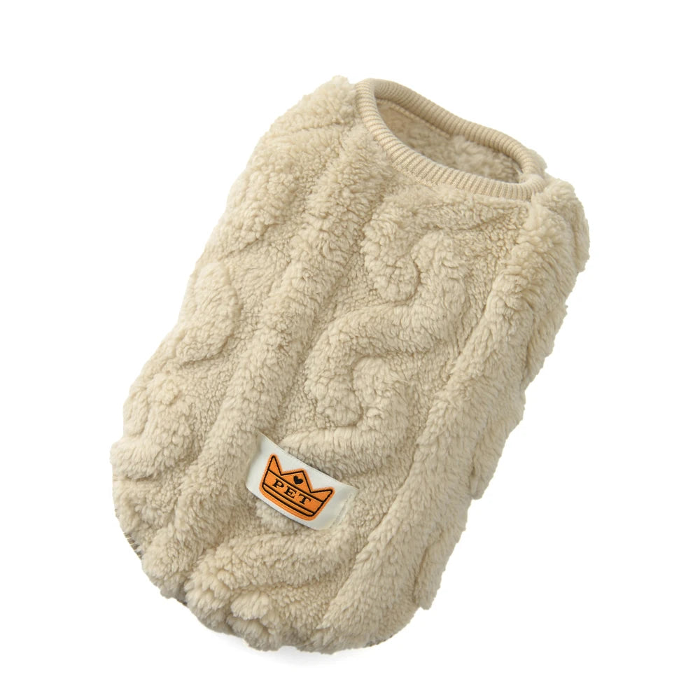 Soft Fleece Sweater for Small Dogs and Cats – Khaki