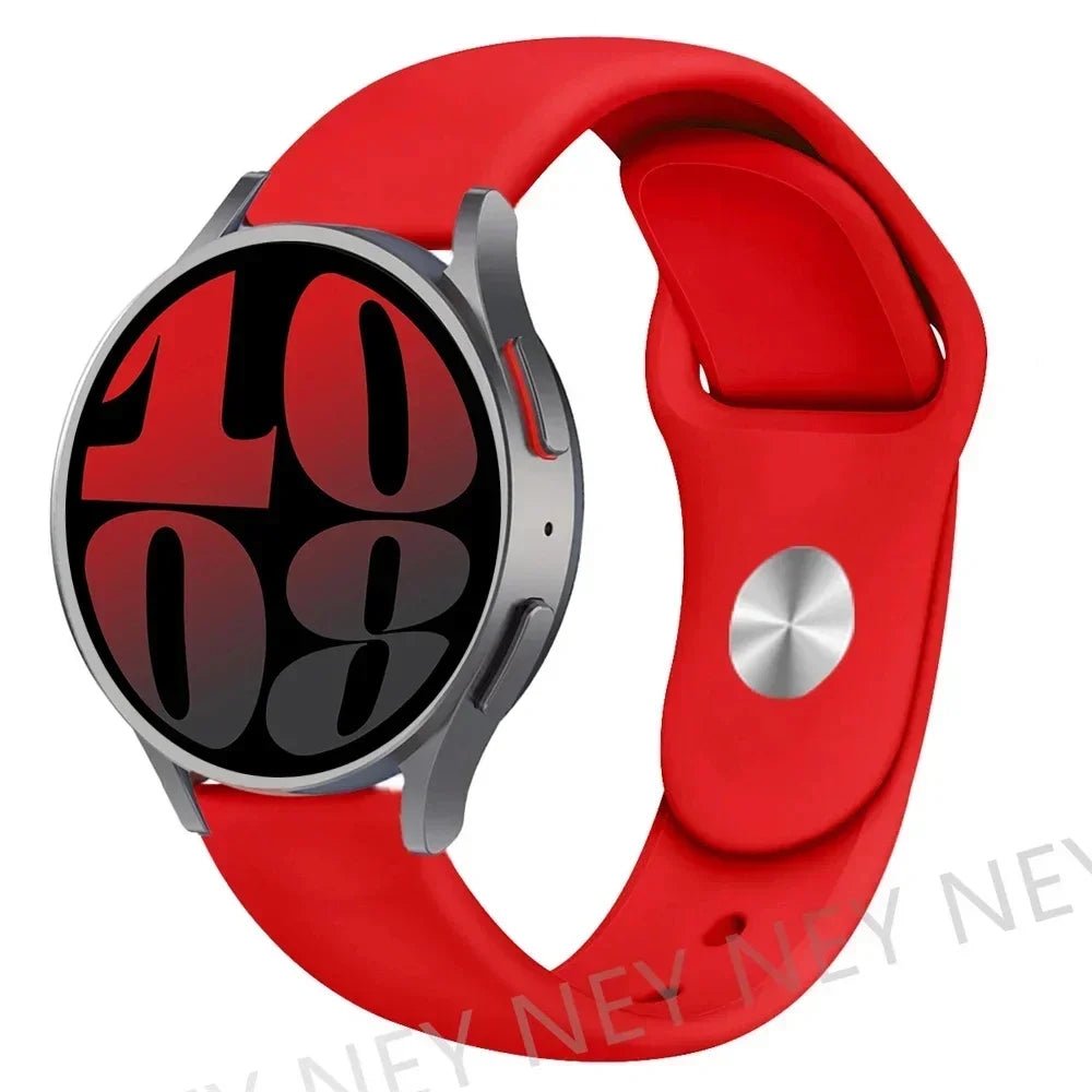 Silicone Sport Band for Samsung, Huawei, Amazfit & Garmin Smartwatches – red-12