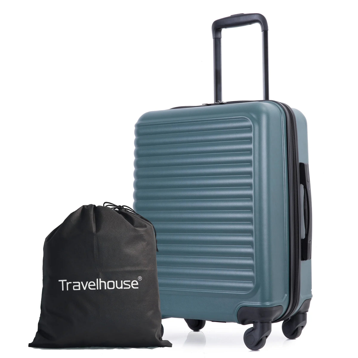 Travelhouse 18-Inch Hardshell Carry-On Spinner Suitcase – Green