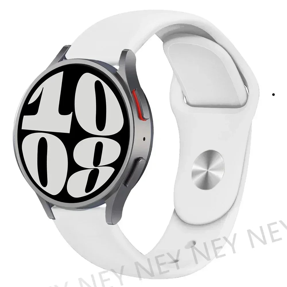 Silicone Sport Band for Samsung, Huawei, Amazfit & Garmin Smartwatches – white-16