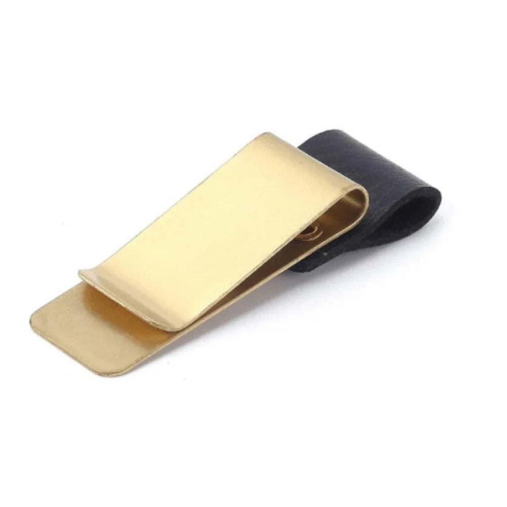 Metal and Faux Leather Pen Holder Clip for Notebooks – C 5.2 x 2cm